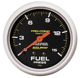 Pro-Comp™ Liquid-Filled Mechanical Fuel Pressure Gauge